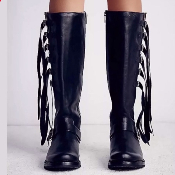 NEW Frye boots Black Veronica Strap Tall Size 6 - Picture 4 of 8